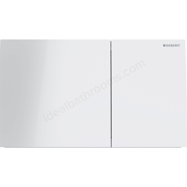 Geberit Sigma70 Dual Flush Plate - White Glass