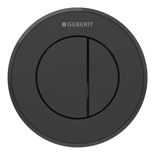Geberit Type10 pneumatic, dual flush button, Sigma 8cm, easy to clean - Matt Black