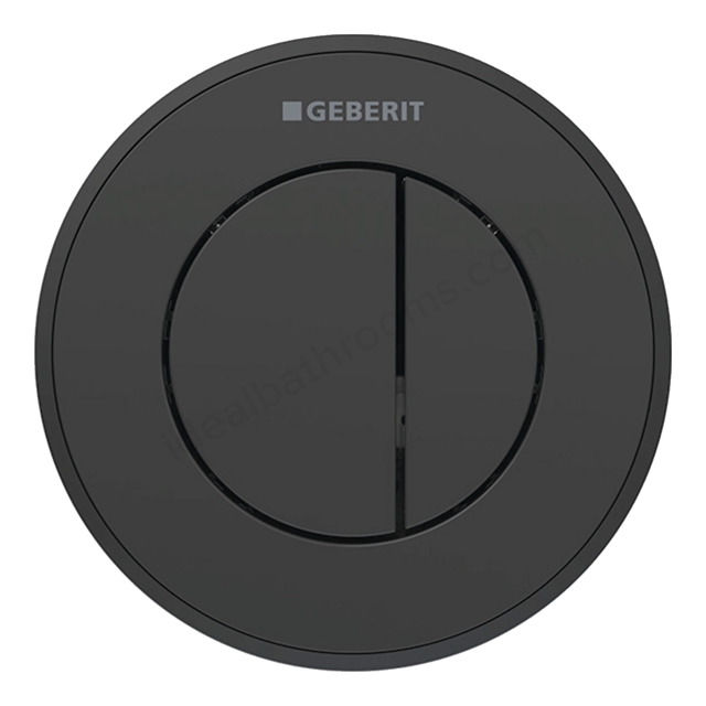 Geberit Type10 pneumatic, dual flush button, Sigma 8cm - Matt Black 