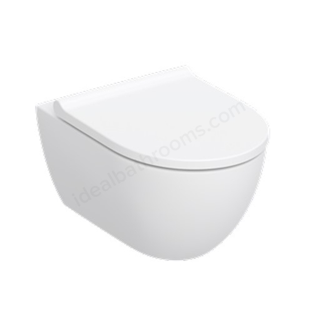 Geberit Acanto TurboFlush Shrouded Wall-Hung WC Pan & Seat - White