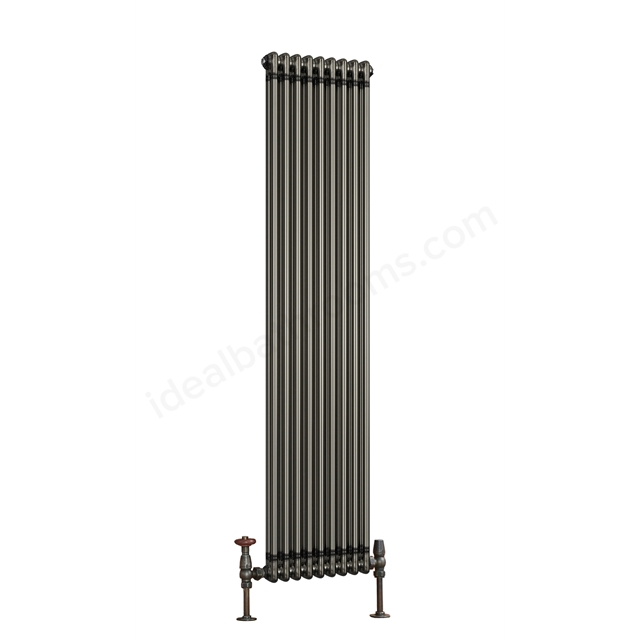 Scudo Column Designer Radiator 2 col 1800 x 414mm 9 Sections - Raw Metal