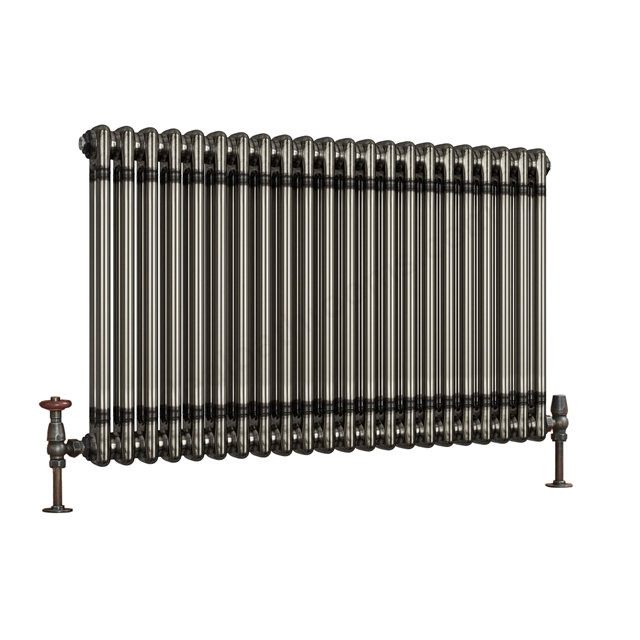 Scudo Column Designer Radiator 2 col 600 x 1012mm 22 Sections - Raw Metal