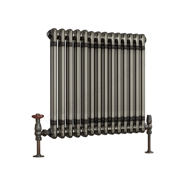 Scudo Column Designer Radiator 2 col 600 x 644mm 14 Sections - Raw Metal
