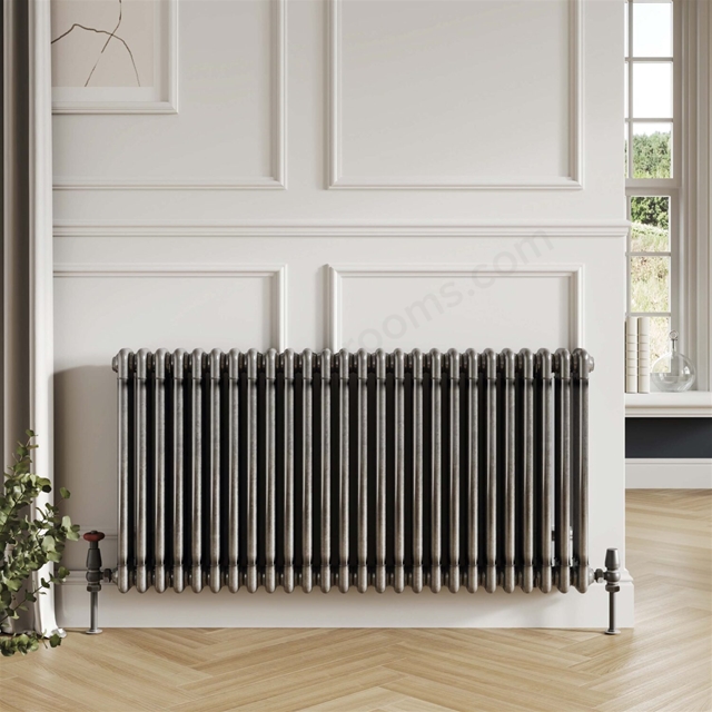 Scudo Column Designer Radiators 3 col 600 x 1196mm 26 Sections - Raw Metal