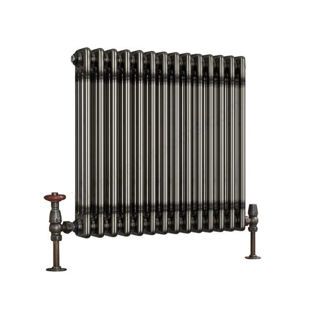 Scudo Column Designer Radiator 3 col 600 x 644mm 14 Sections - Raw Metal