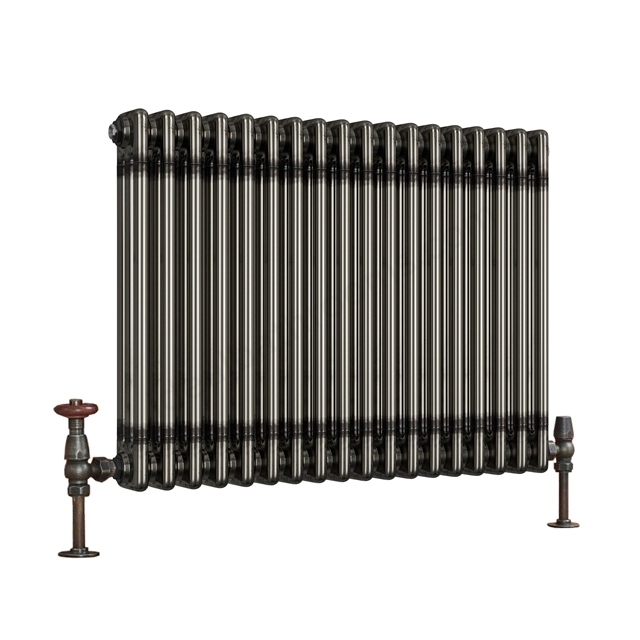 Scudo Column Designer Radiator 3 col 600 x 828mm 18 Sections - Raw Metal