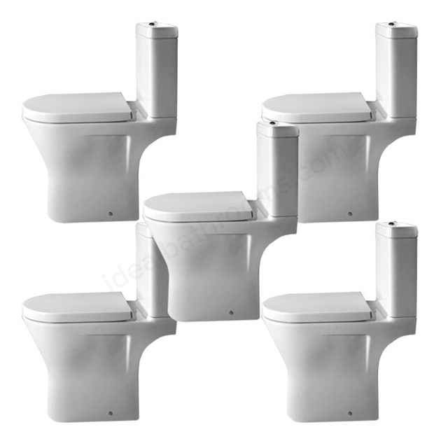 Essential Ivy Close Coupled WC Pack including seat x5 Packs