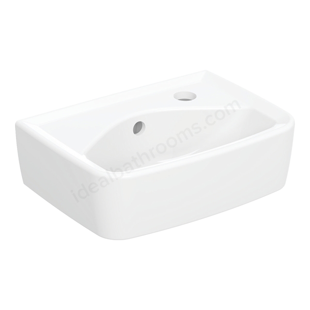 Twyford Alcona Square 350mm 1 Tap Hole Right Hand Handrinse Basin