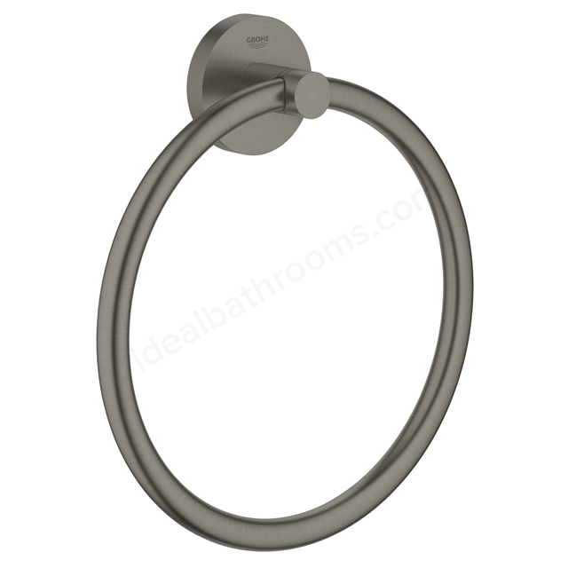 GROHE Essentials Towel Ring - Brushed Hard Graphite