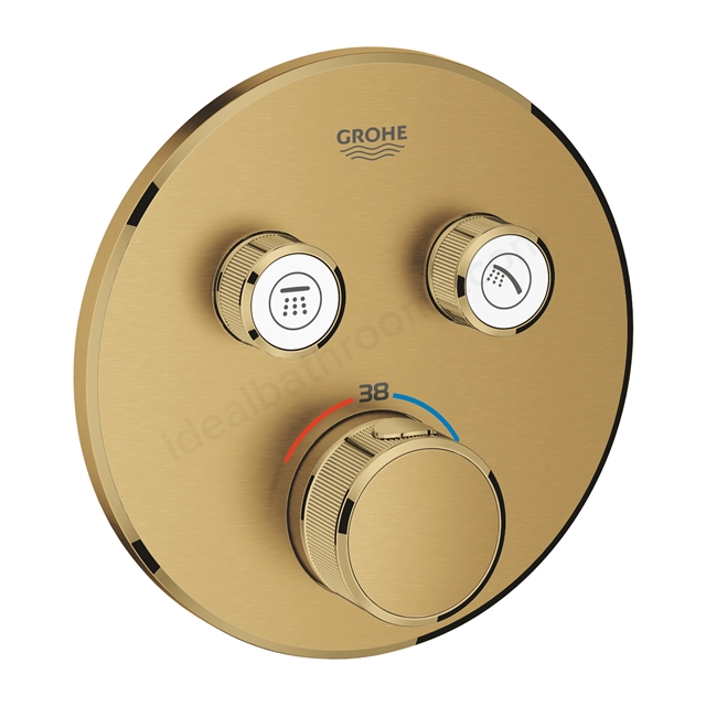 Grohtherm SmartControl Thermostat for Concealed Installation with 2 Valves - Brushed Cool Sunrise