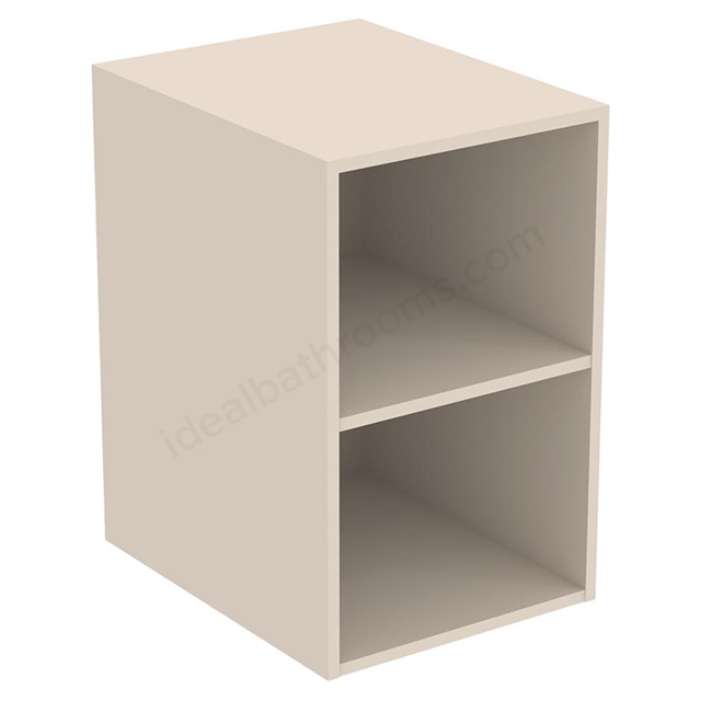 Ideal Standard i.life B 40cm side unit for vanity basins; 2 shelves; sand beige matt