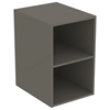 Ideal Standard i.life B 40cm side unit for vanity basins; 2 shelves; quartz grey matt