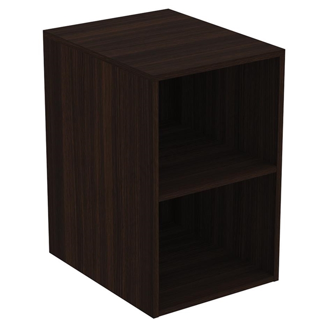 Ideal Standard i.life B 40cm side unit for vanity basins; 2 shelves; coffee oak
