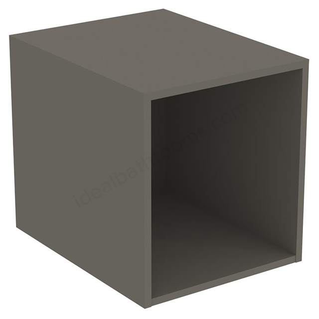 Ideal Standard i.life B 40cm side unit for vanity basins; 1 shelf; quartz grey matt