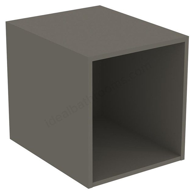 Ideal Standard i.life B 40cm side unit for vanity basins;  1 shelf; carbon grey matt