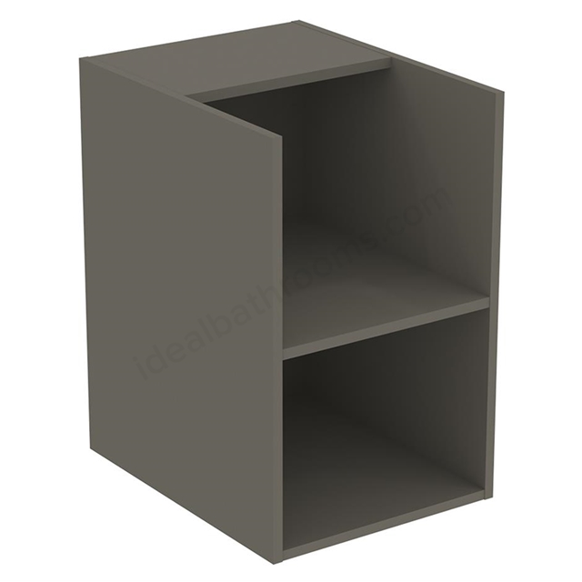 Ideal Standard i.life B 40cm side unit for worktops;  2 shelves; quartz grey matt