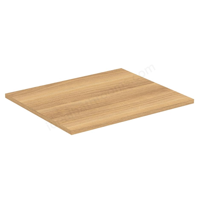 Ideal Standard i.life B 60cm worktop for vessel  installation; natural oak