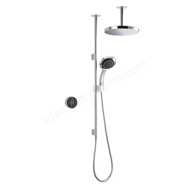 Mira Platinum Dual Complete Digital Shower; Ceiling Fed; HP - Chrome