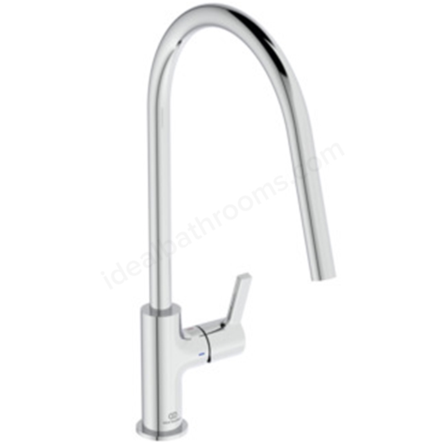 Ideal Standard Gusto Single Lever Round C Spout Kitchen Mixer - Chrome
