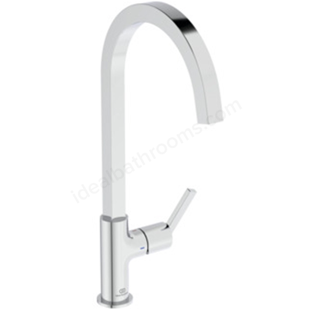Ideal Standard Gusto Single Lever Square C Spout Kitchen Mixer - Chrome