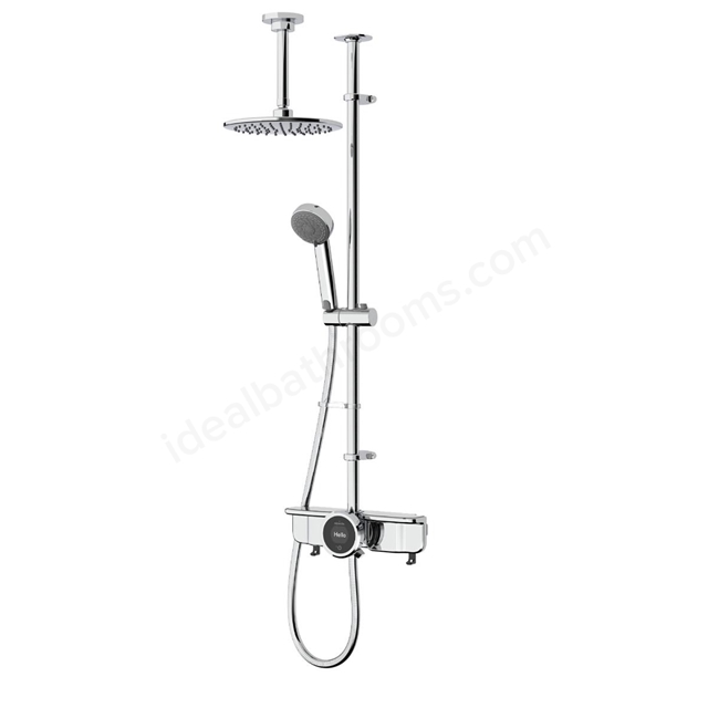 Aqualisa Quartz Touch Smart Digital Shower Exposed with Adjustable and Fixed Ceiling Head (HP/Combi)