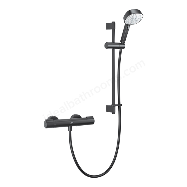 Mira Relate Exposed Valve Bar Mixer Shower - Matt Black