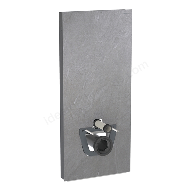Geberit Monolith Plus for Wall Hung WC; 114cm; Slate Stoneware; Black Chrome