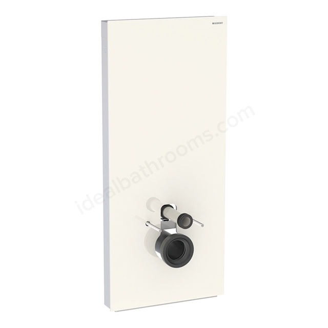 Geberit Monolith Plus for Wall Hung WC; 114cm; Sand Grey Glass; Brushed Aluminium