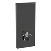 Geberit Monolith Plus for Wall Hung WC, 114cm, Black Glass, Black Chrome