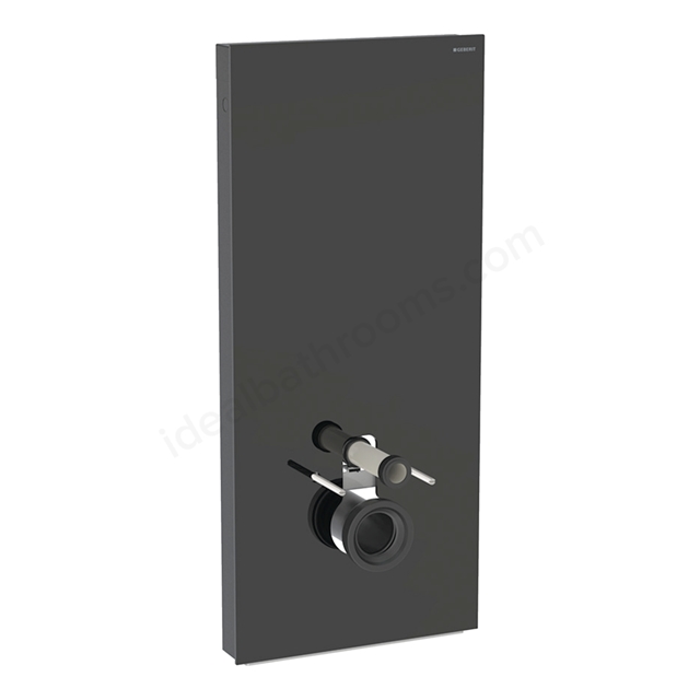 Geberit Monolith Plus for Wall Hung WC; 114cm; Black Glass; Black Chrome