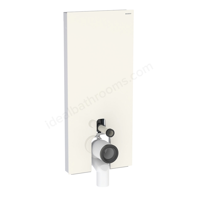 Geberit Monolith Plus for BTW WC; 114cm; Sand Grey Glass; Brushed Aluminium