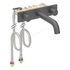 Geberit ONE round tap; wall-mounted; two-handles; 165mm spout - Matt Black