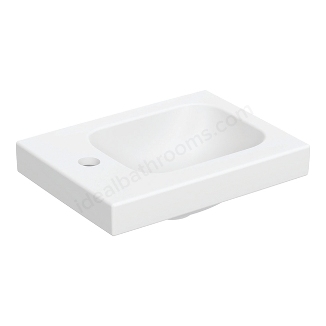 Geberit iCon light handrinse basin 380mm LH taphole & shelf space - Satin