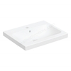 Geberit iCon light lay-on washbasin; 600mm Central tap hole - Satin