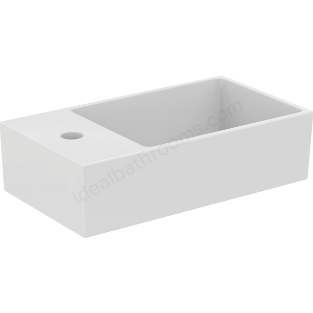 Atelier Extra 45cm guest 1 Tap Hole Basin; overflow; ground; left hand