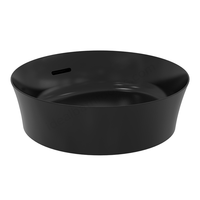 Atelier Ipalyss 40cm Round Vessel Basin w/ Overflow - Silk Black