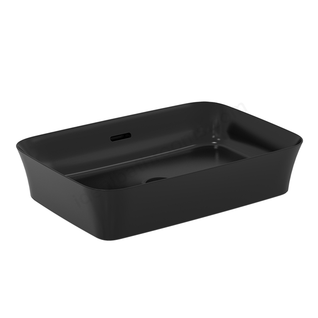 Atelier Ipalyss 55cm Rectangular Vessel Basin w/ Overflow - Silk Black