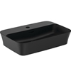 Atelier Ipalyss 55cm Rectangular Vessel Basin; 1TH w/ Overflow - Silk Black