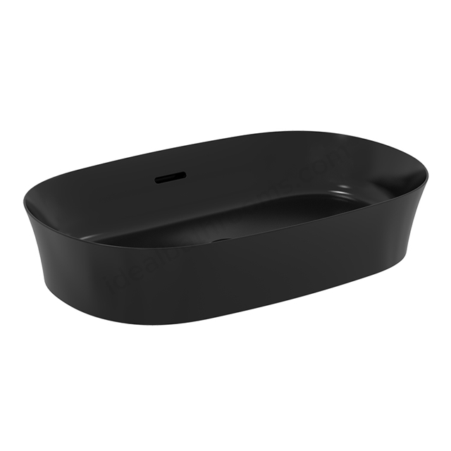 Atelier Ipalyss 60cm Oval Vessel Basin w/ Overflow - Silk Black