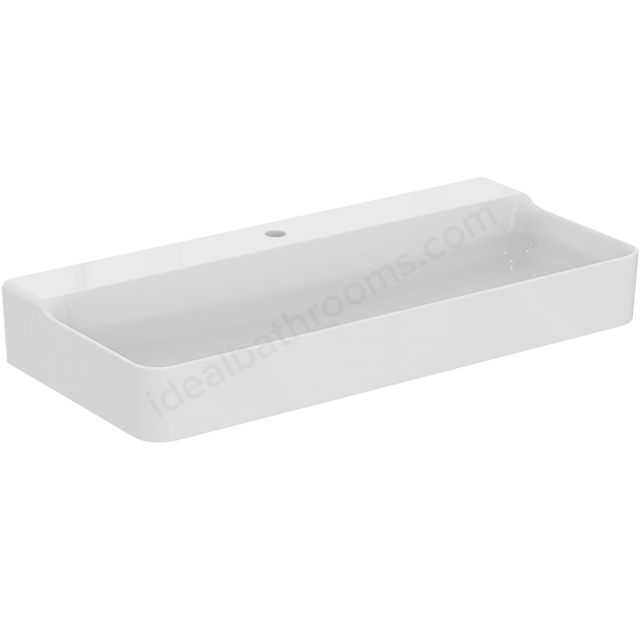 Atelier Conca 100cm 1 taphole washbasin; no overflow; white