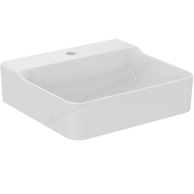 Atelier Conca 50cm 1 taphole washbasin; no overflow; white