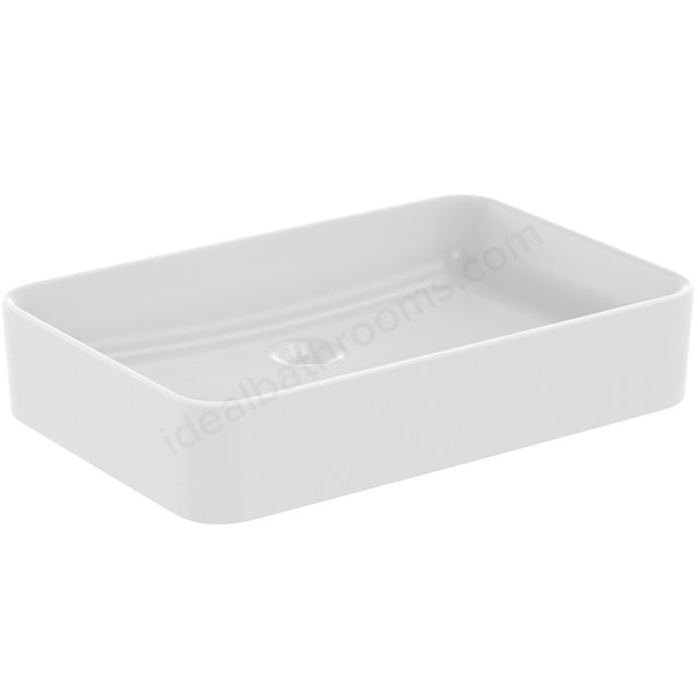 Atelier Conca 60cm vessel washbasin; rectangle; silk white