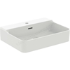 Atelier Conca 60cm 1 taphole washbasin with overflow; silk white