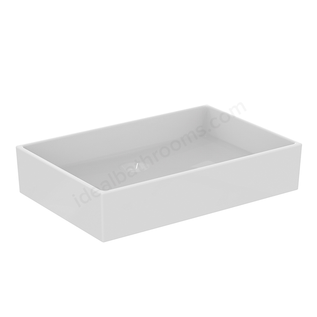 Atelier Extra 60cm rectangular washbasin without overflow; white