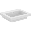 Atelier Extra 60cm vanity washbasin; no taphole with overflow; white