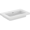 Atelier Extra 80cm vanity washbasin; no taphole with overflow; white