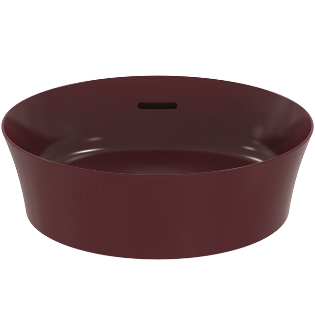 Atelier Iplayss 40cm round vessel washbasin with overflow; pomegranate