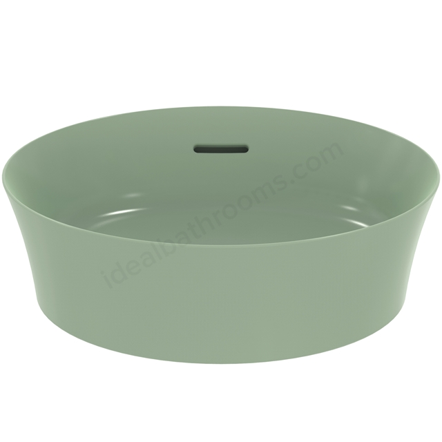 Atelier Iplayss 40cm round vessel washbasin with overflow; sage