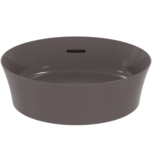 Atelier Iplayss 40cm round vessel washbasin with overflow; slate grey