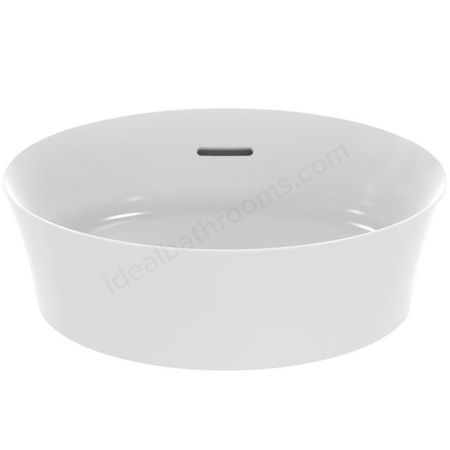 Atelier Iplayss 40cm round vessel washbasin with overflow; silk white